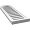Ekena Millwork Round Top Surface Mount PVC Gable Vent: Functional, w/ 2"W x 2"P Brickmould Sill Frame, 12"W x 38"H GVPRT12X3803SF - alternate 5
